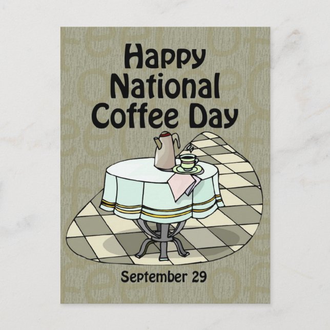 National Coffee Day September 29 Postcard (Front)