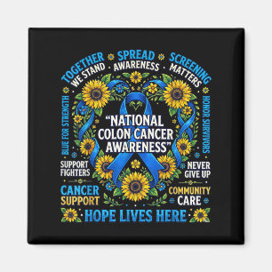 National Colon Cancer Awareness March Blue Magnet