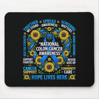 National Colon Cancer Awareness March Blue Mouse Pad