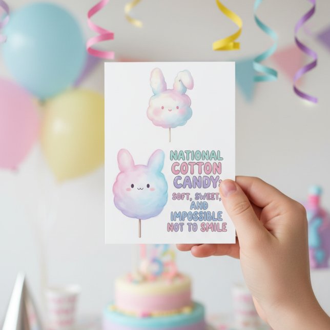National Cotton Candy Day Thank You Card (Creator Uploaded)