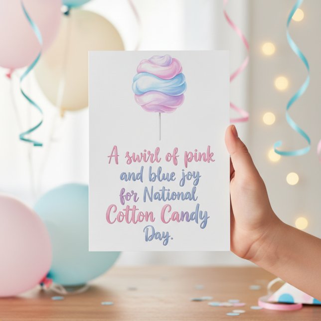 National Cotton Candy Day Thank You Card (Creator Uploaded)