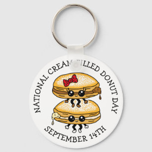 National Cream-Filled Doughnut Day - September 14t Keychain