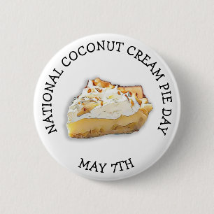 National Cream Pie Day May 7th Holiday Button