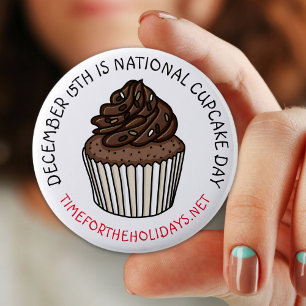 National Cupcake Day December 15th 2 Inch Round Button