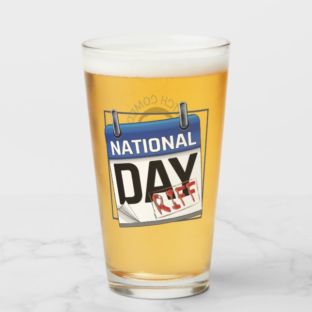 National Day Riff Pint for Lager Glass (Front Filled)