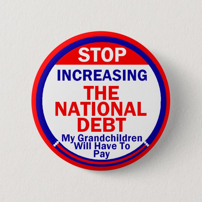 National Debt Button (Front)