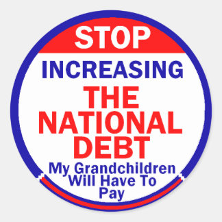 National Debt Sticker