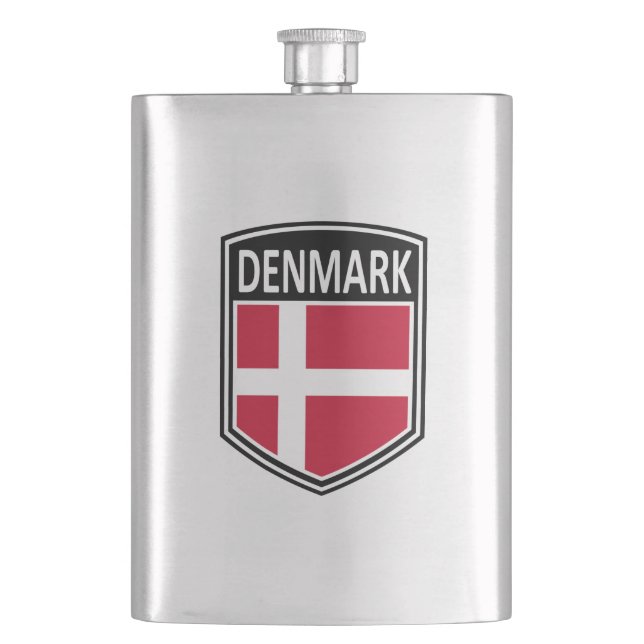 National - Denmark Hip Flask (Front)