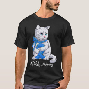 National Diabetes Awareness Month Blue Ribbon Cute T-Shirt