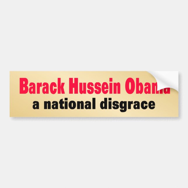 national_disgrace bumper sticker (Front)