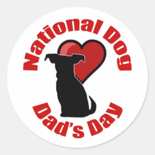 National Dog Dad's Day Classic Round Sticker