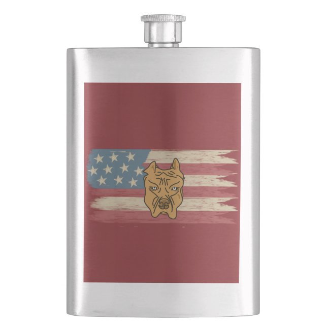 National Dog Day Hip Flask (Front)