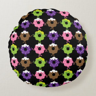National Donut Day Round Pillow