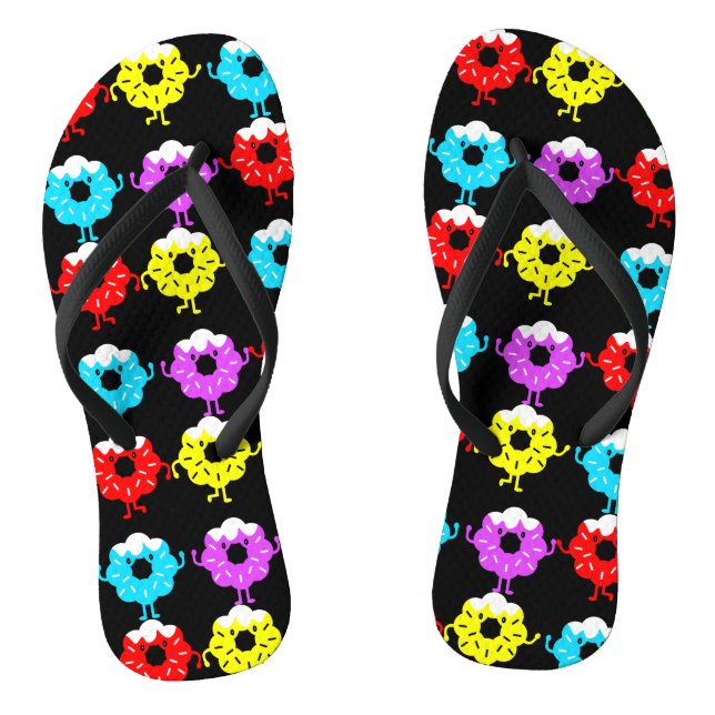 National Doughnut Day Doughnuts Flip Flops (Footbed)
