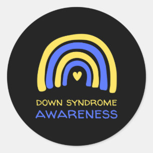 National Down Syndrome Awareness Month T21 Blue An Classic Round Sticker