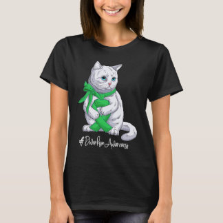 National Dwarfism Awareness Month Green Ribbon Cut T-Shirt