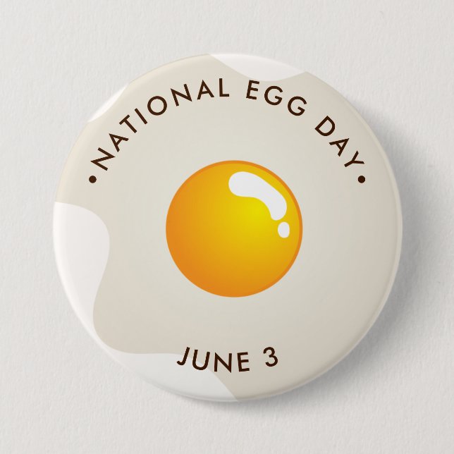 National Egg Day 3 Inch Round Button (Front)