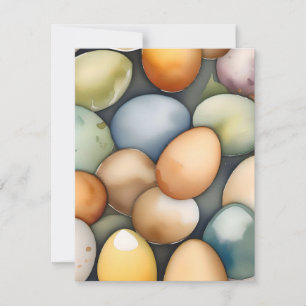  National Egg Month January B - Watercolors Holiday Card