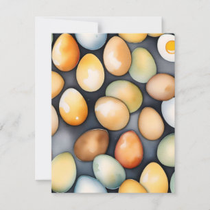 National Egg Month January C - Watercolors Holiday Card
