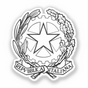 National Emblem of Italy - black outline
