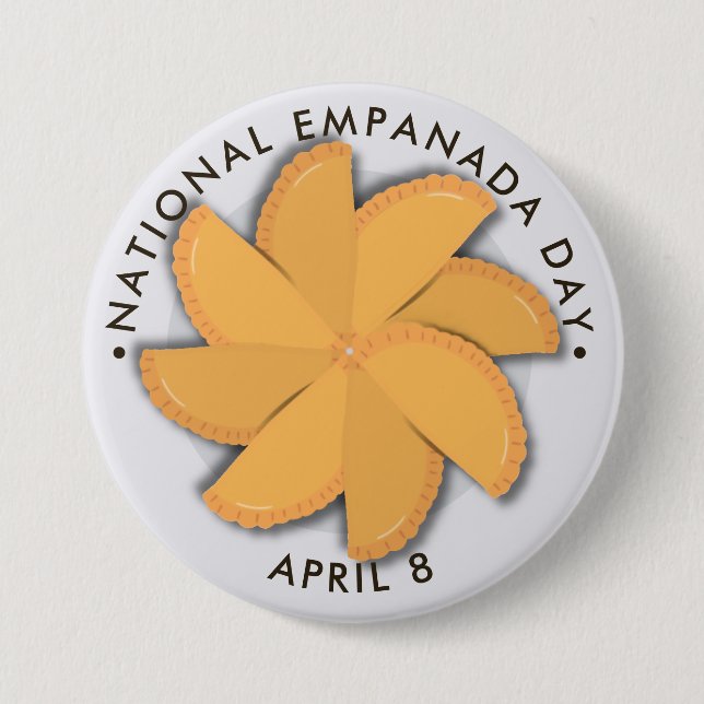 National Empanada Day 3 Inch Round Button (Front)