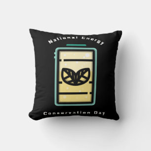National Energy Conservation Day Throw Pillow