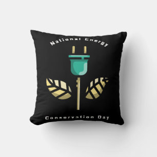 National Energy Conservation Day Throw Pillow
