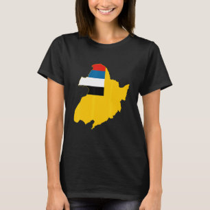 National Flag Map Of Manchukuo T-Shirt