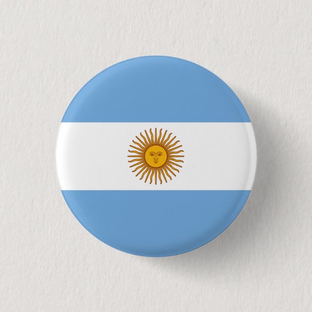 National flag of Argentina 1 Inch Round Button (Front)