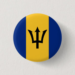 National flag of Barbados 1 Inch Round Button