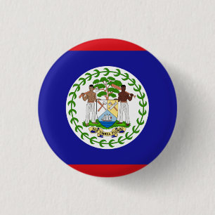 National flag of Belize 1 Inch Round Button