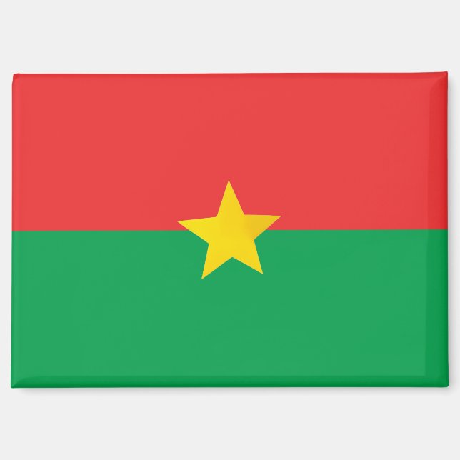 National Flag of Burkina Faso Rectangle magnet  (Front)