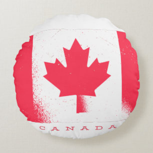 National Flag of CANADA Round Pillow