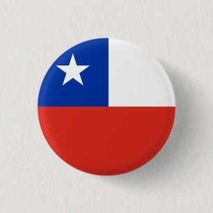 National flag of Chile 1 Inch Round Button