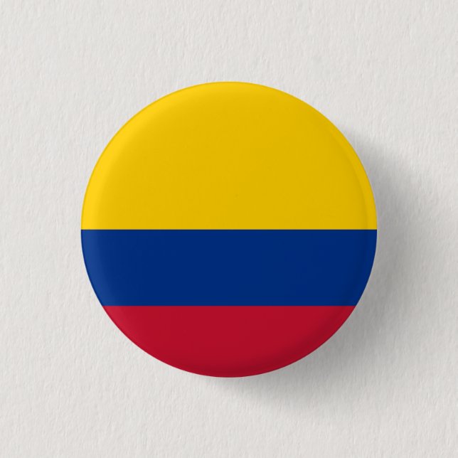 National flag of Colombia 1 Inch Round Button (Front)