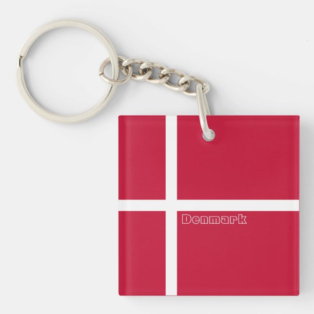 National Flag of Denmark Keychain (Front)