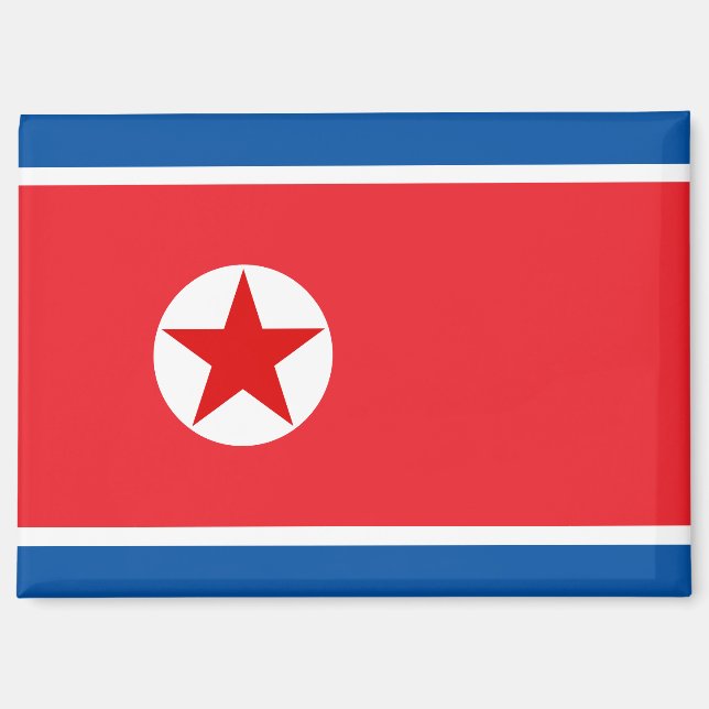 National Flag of DPRK Rectangle magnet  (Front)