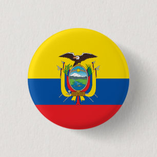 National flag of Ecuador 1 Inch Round Button
