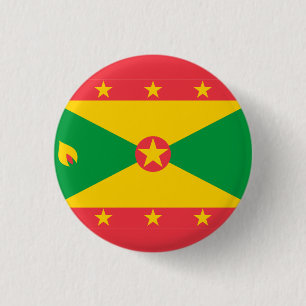 National flag of Grenada 1 Inch Round Button