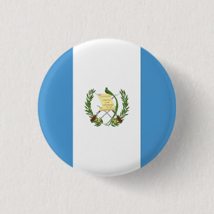 National flag of Guatemala 1 Inch Round Button
