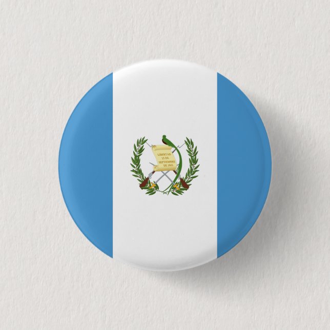 National flag of Guatemala 1 Inch Round Button (Front)