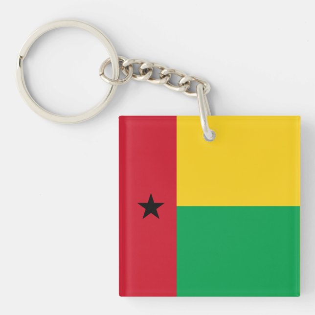 National Flag of Guinea-Bissau Keychain (Front)