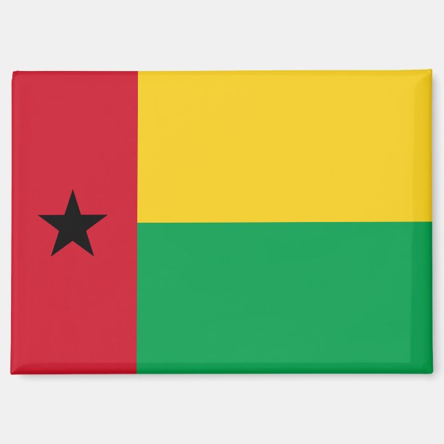 National Flag of Guinea-Bissau Rectangle magnet  (Front)