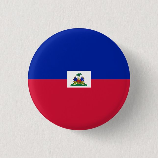 National Flag of Haiti 1 Inch Round Button (Front)