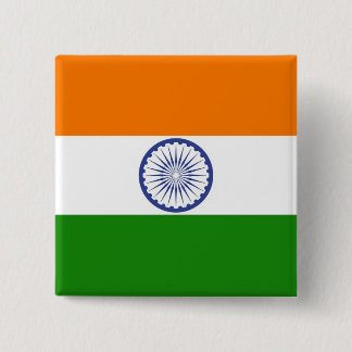 National Flag of India Ashoka Chakra 2 Inch Square Button