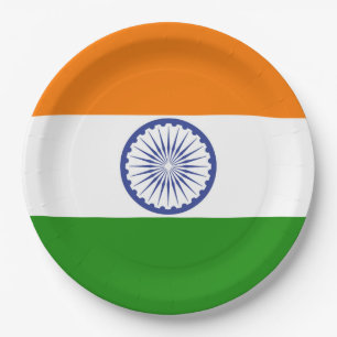 National Flag of India Ashoka Chakra Paper Plate