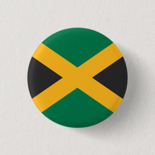 National flag of Jamaica 1 Inch Round Button