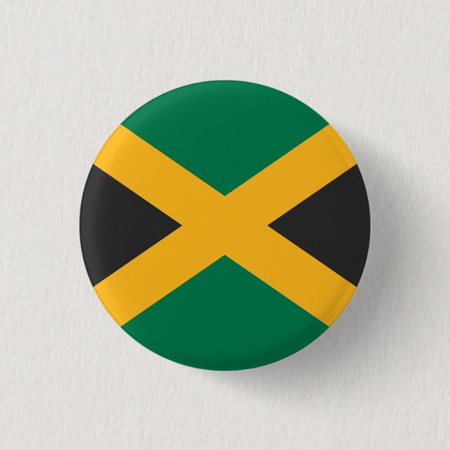 National flag of Jamaica 1 Inch Round Button (Front)