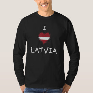 National Flag of Latvia souvenir for men women 7 T-Shirt