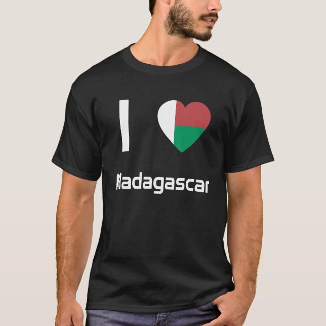 National Flag of Madagascar souvenir  for men wome T-Shirt (Front)